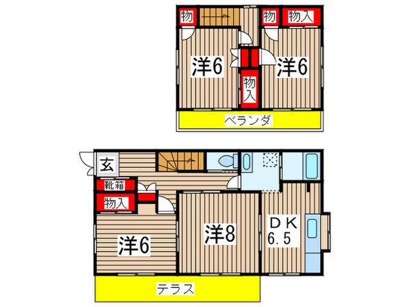 千城台東貸家の物件間取画像